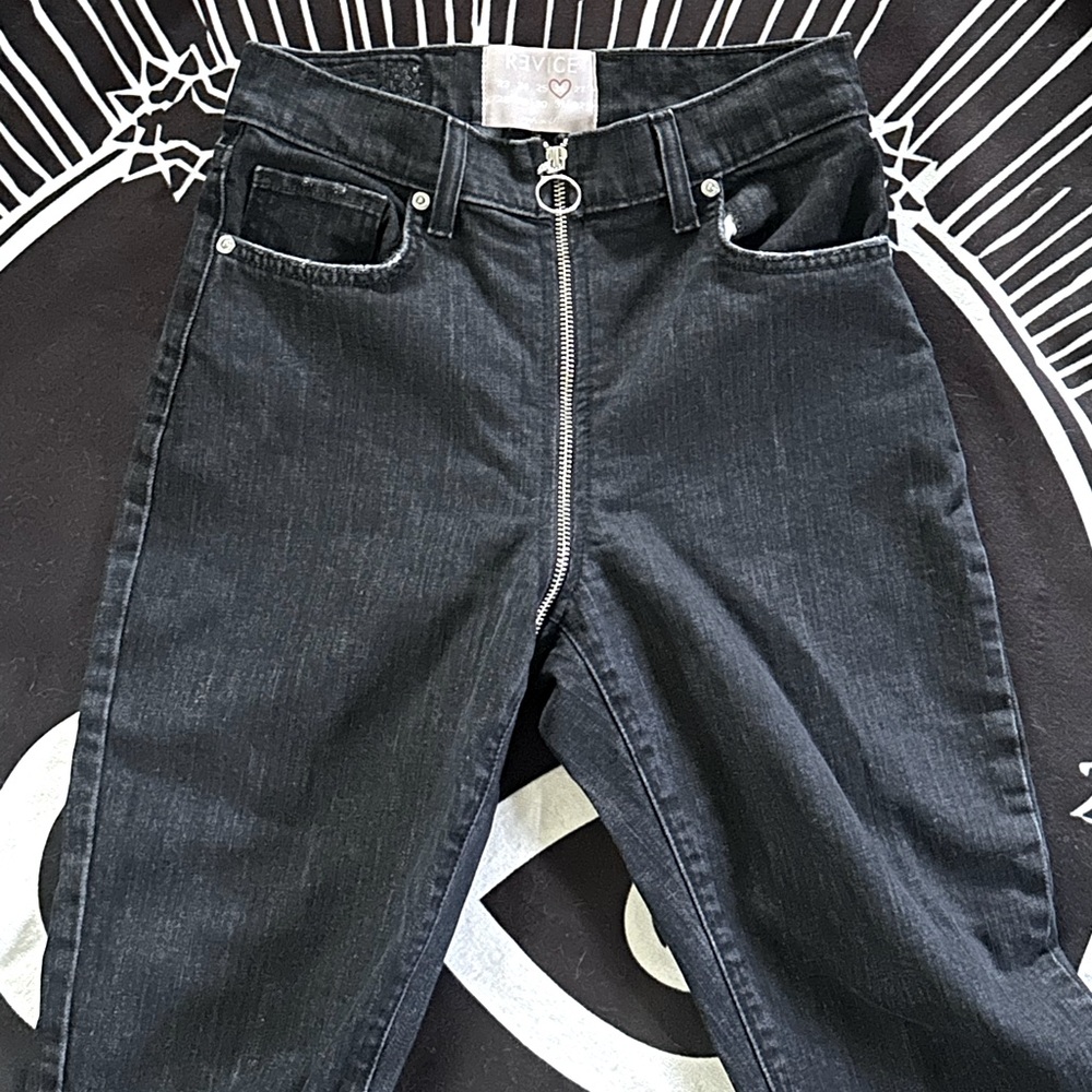 Revice Black High-Waisted All-access zipper Jeans